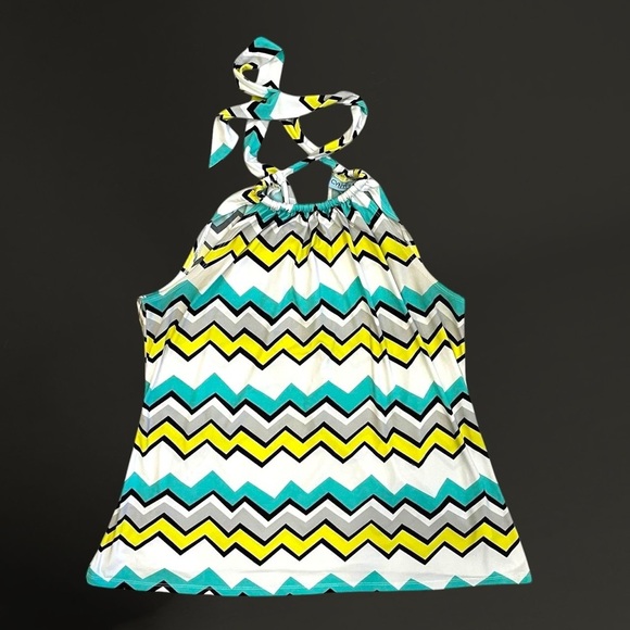 Cynthia Rowley Chevron Halter Top - Picture 1 of 8